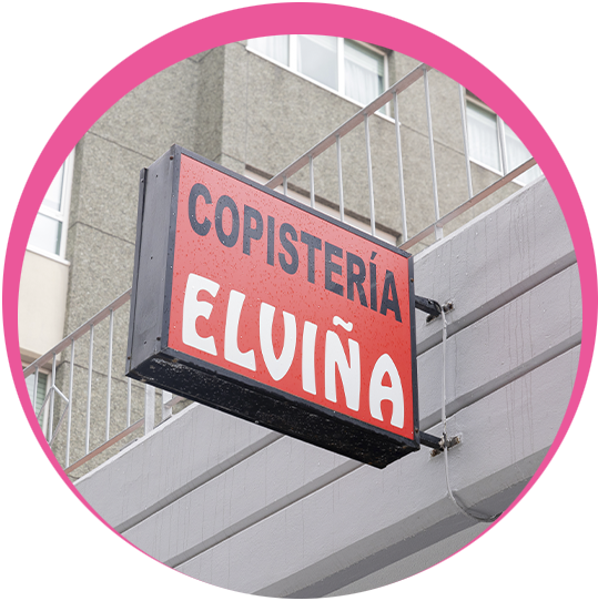 Cartel de Copistería Elviña